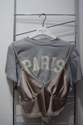 T shirt con top in raso philia loft